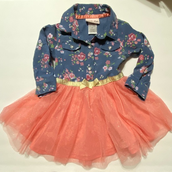 Western dress denim lace 12M Tangerine lace - Picture 6 of 7